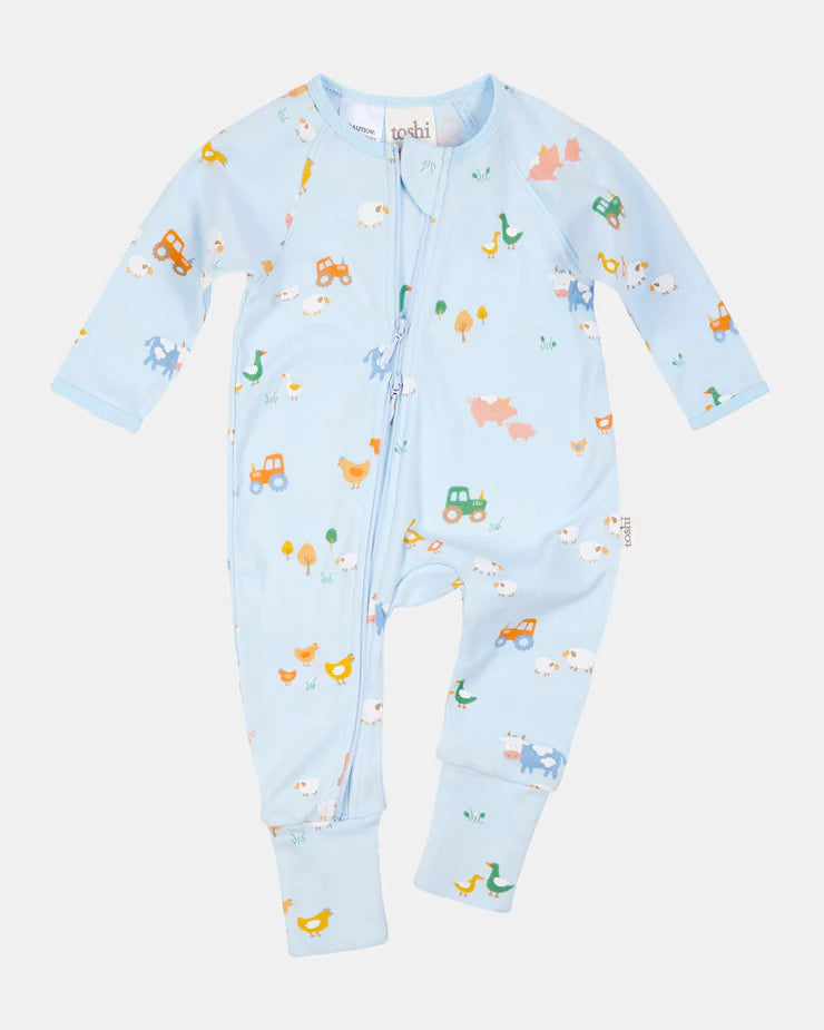 Zip Onesie - Farm Buddies