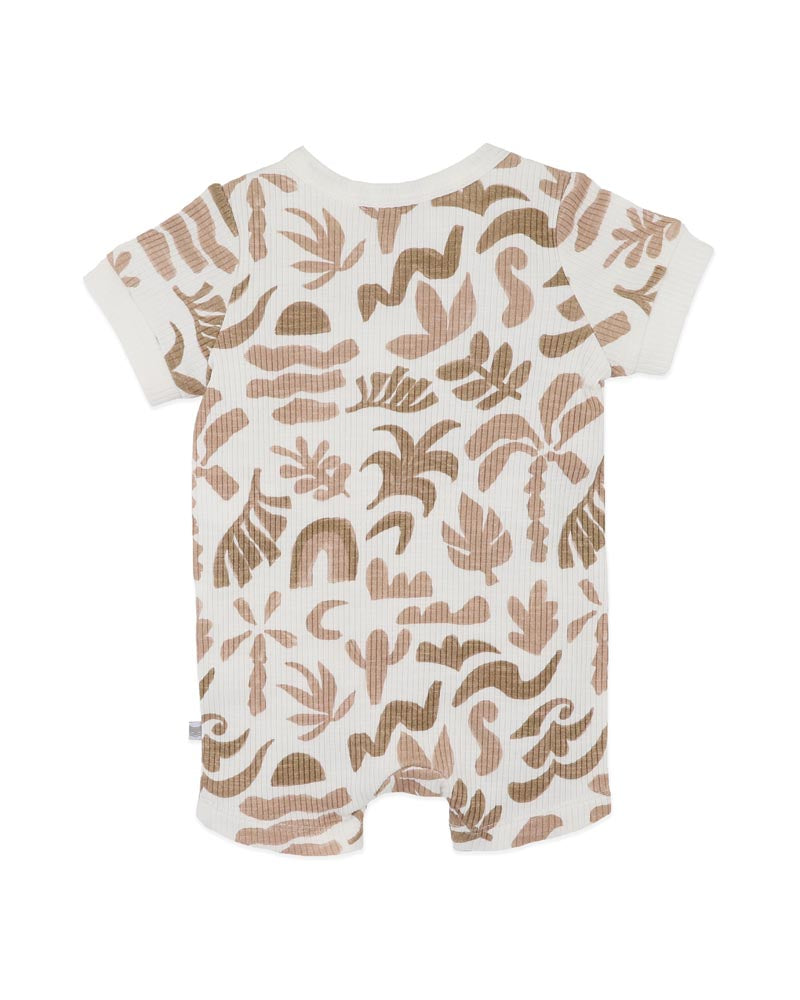 Abstract Oasis Mocha Zipsuit