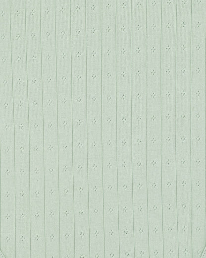 Sage Organic Pointelle SS Zipsuit