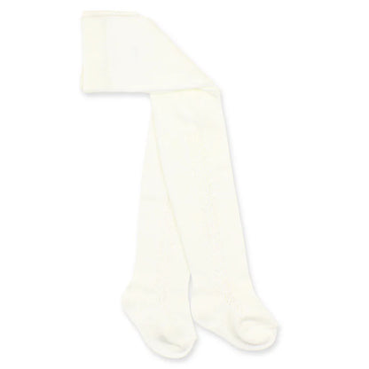 Ivory Open Work Tights
