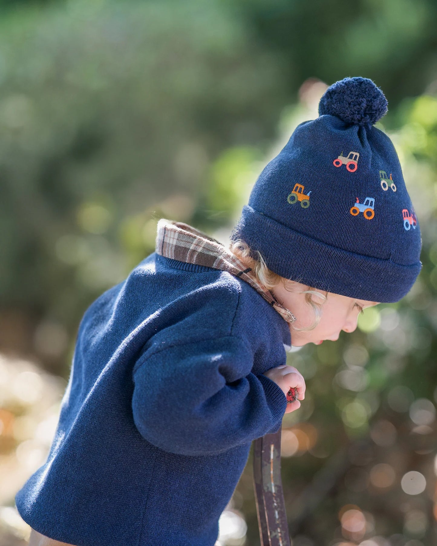 Organic Beanie- Tiny Tractors
