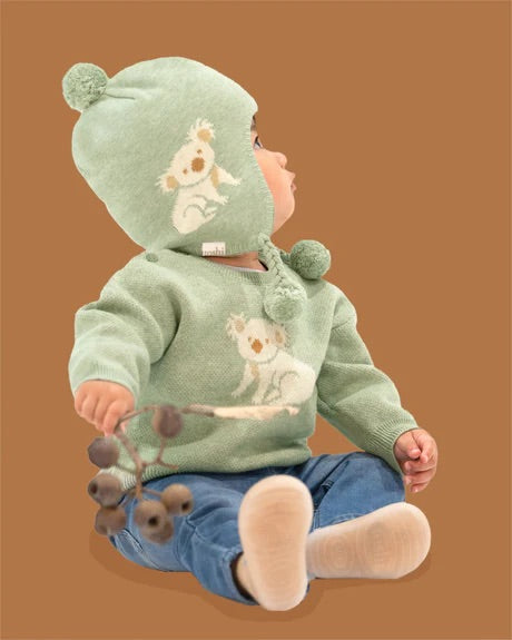 Organic Beanie - Earmuff - Koala