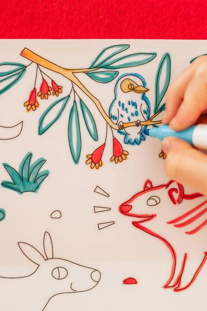 Scribble Mat - Baby Australian  Animals
