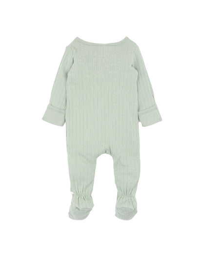 Sage Organic Pointelle LS Zipsuit