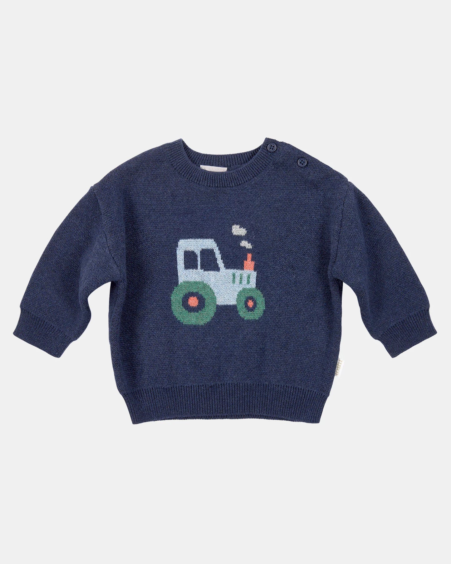Organic Knit Pullover - Tiny Tractors