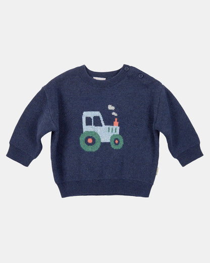 Organic Knit Pullover - Tiny Tractors