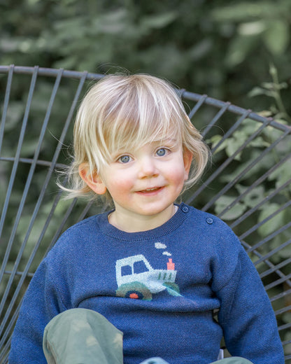 Organic Knit Pullover - Tiny Tractors
