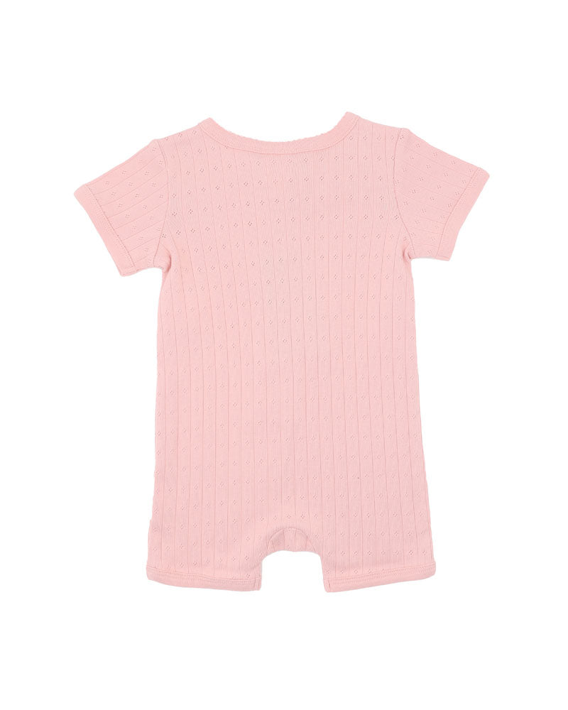 Blossom Organic Pointelle SS Zipsuit