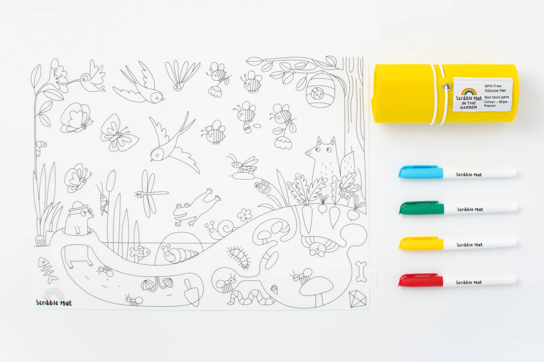 Scribble Mat - In The Garden
