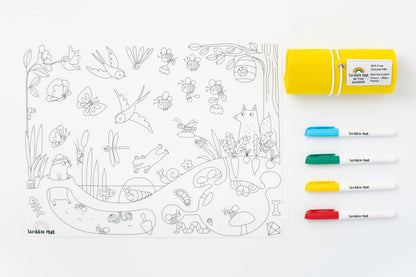 Scribble Mat - In The Garden