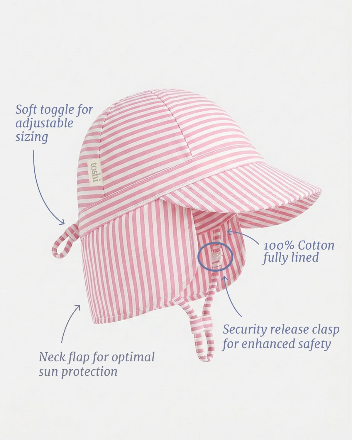 Flap Cap - Blossom (pink)