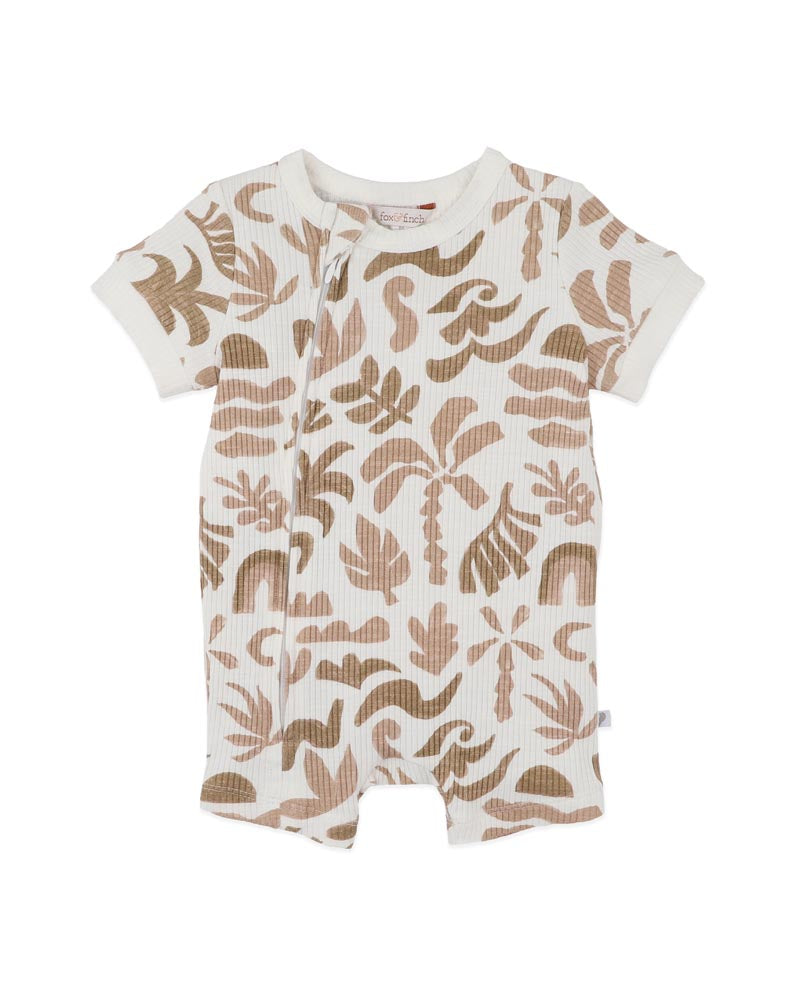 Abstract Oasis Mocha Zipsuit