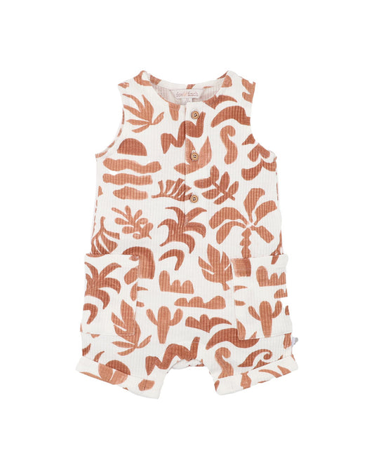 Abstract Oasis Caramel Romper