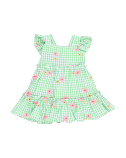 Grow Wild Embroidered Check Dress