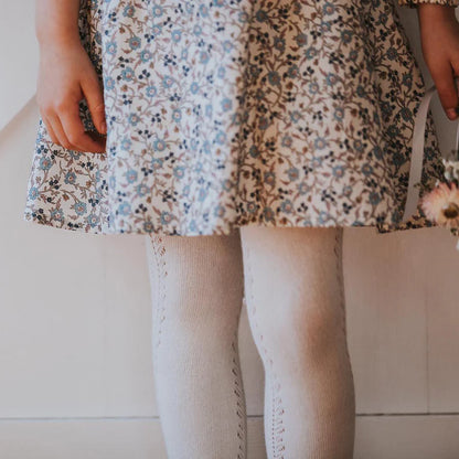 Ivory Open Work Tights