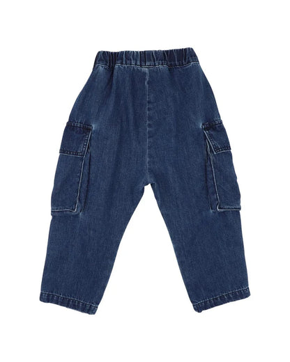 Indigo Pull On Cargo Jean