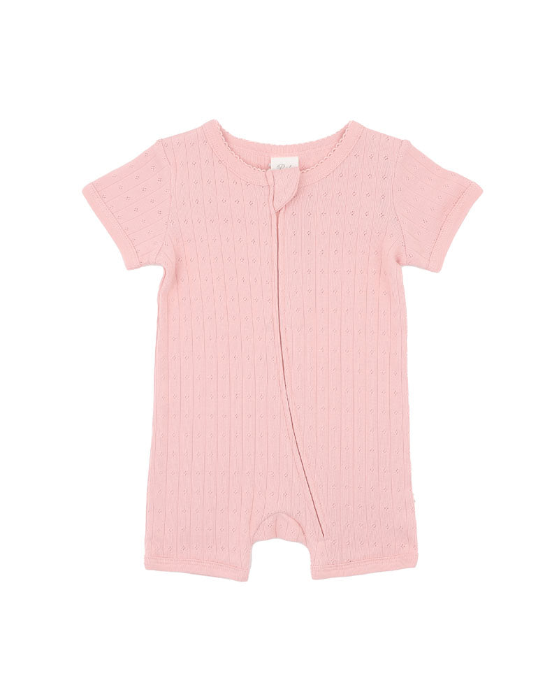 Blossom Organic Pointelle SS Zipsuit