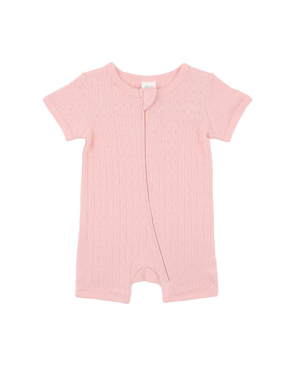 Blossom Organic Pointelle SS Zipsuit