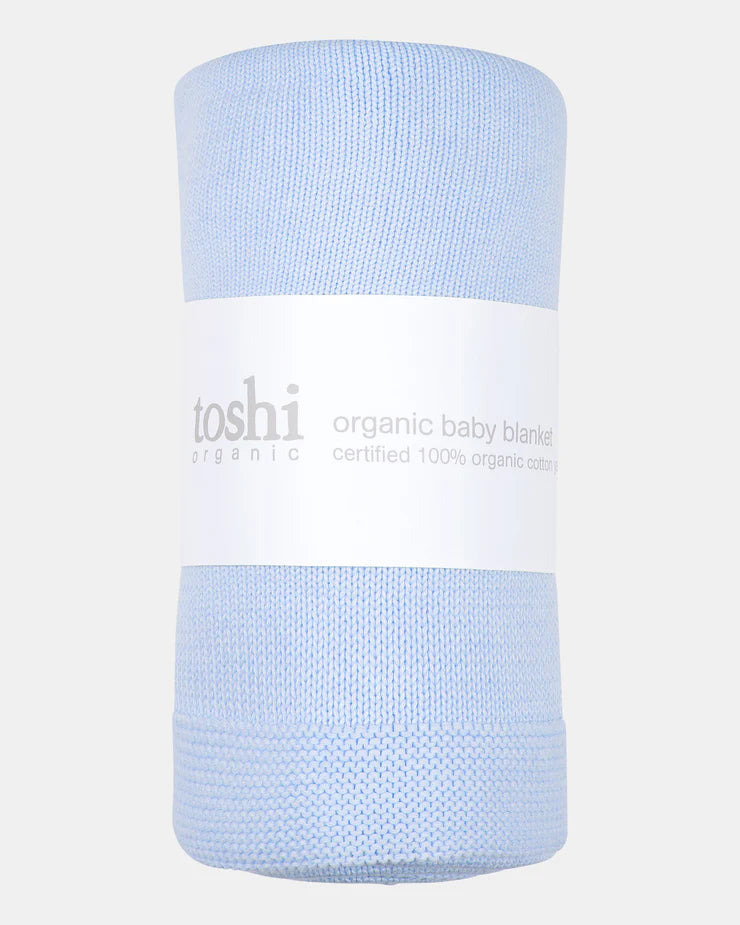 Organic Blanket - Snowy - Sea Breeze