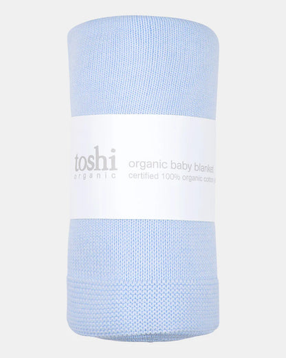 Organic Blanket - Snowy - Sea Breeze