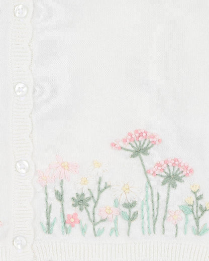 Bonnie Organic Hand Embroidered Cardigan