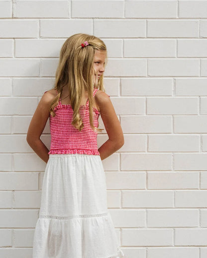 Sundae Gingham Shired Top