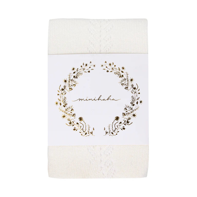 Ivory Open Work Tights