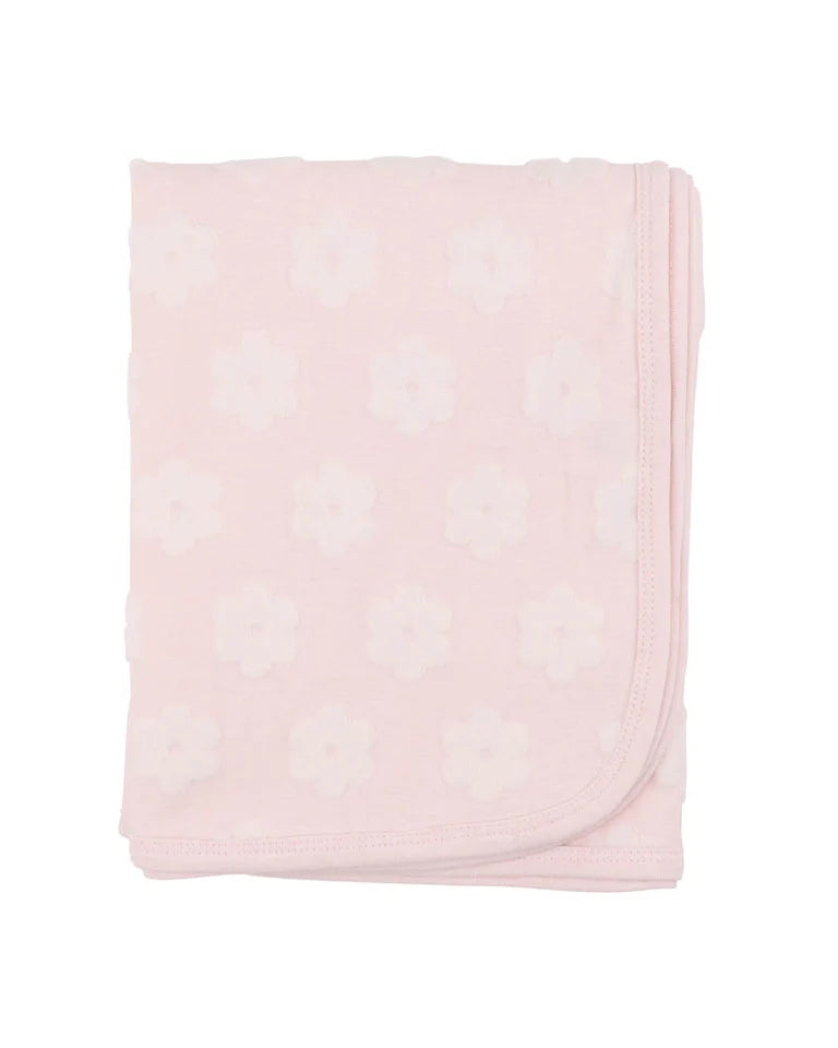 Pink Flower Organic Jacquard Bunny Rug