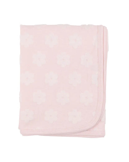 Pink Flower Organic Jacquard Bunny Rug