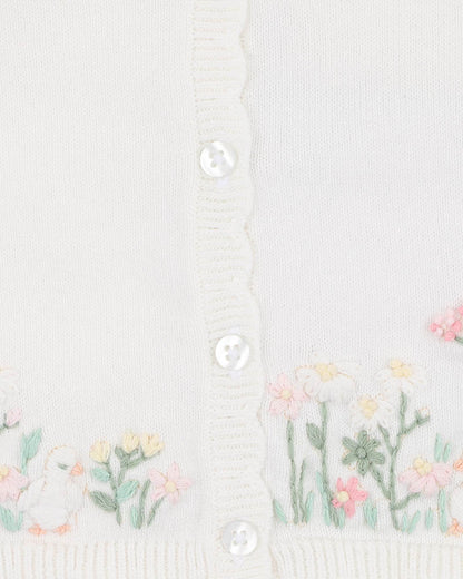 Bonnie Organic Hand Embroidered Cardigan