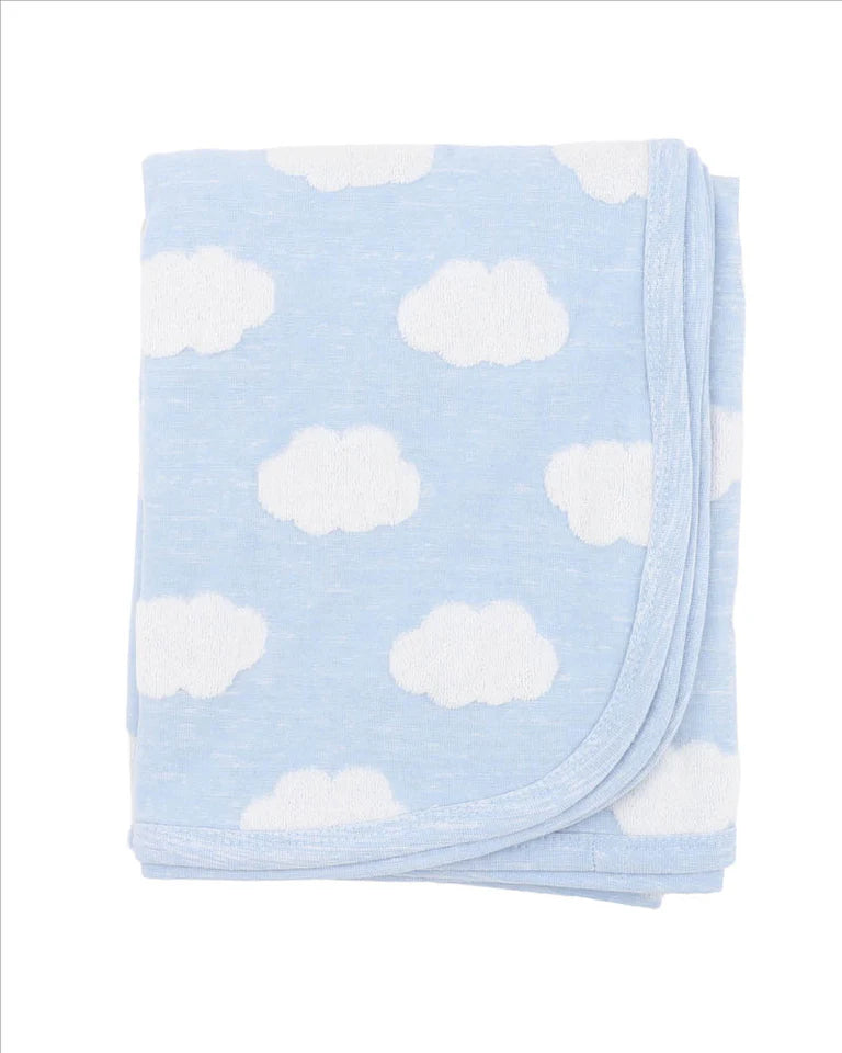 Blue Cloud Organic Jacquard Bunny Rug