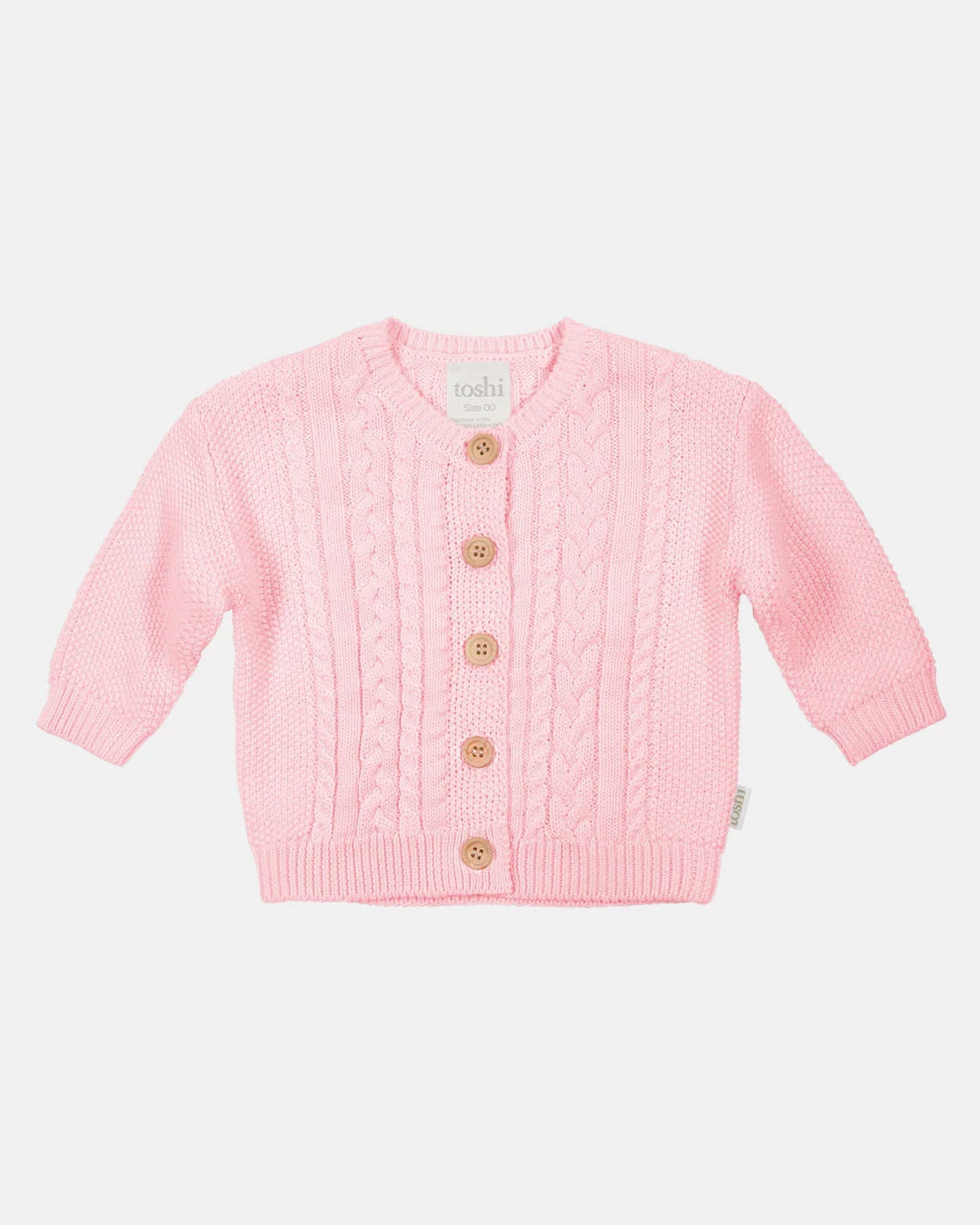 Organic Cardigan - Yummy - Misty Rose