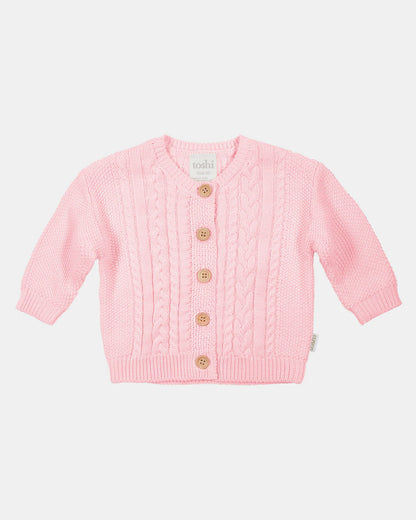 Organic Cardigan - Yummy - Misty Rose