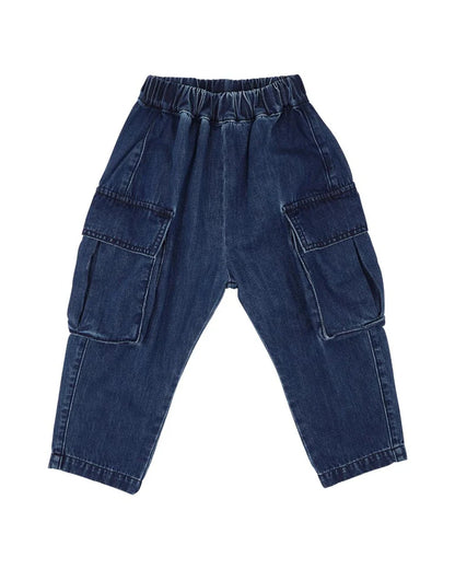 Indigo Pull On Cargo Jean