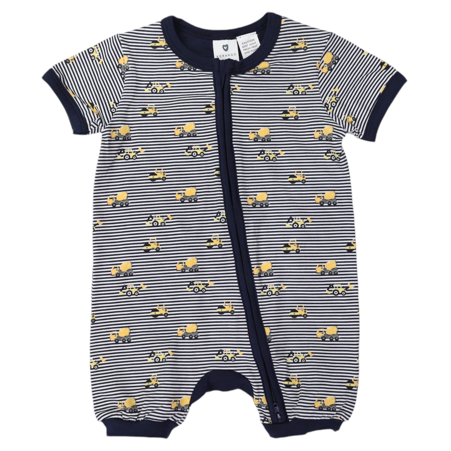 Trucks & Diggers Zip Romper