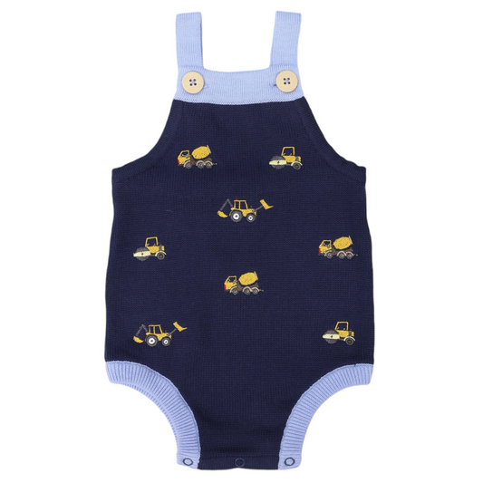 Embroidered Knit Sunsuit