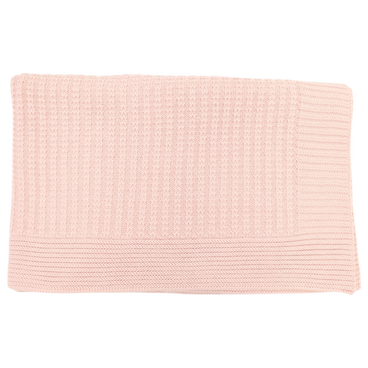 Textured Knit Blanket - Pink