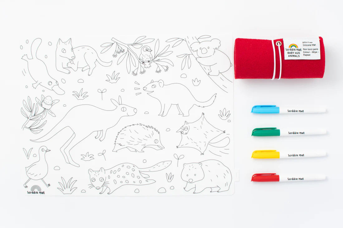 Scribble Mat - Baby Australian  Animals