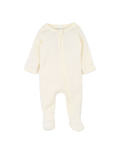 Milk Organic Pointelle LS Zipsuit
