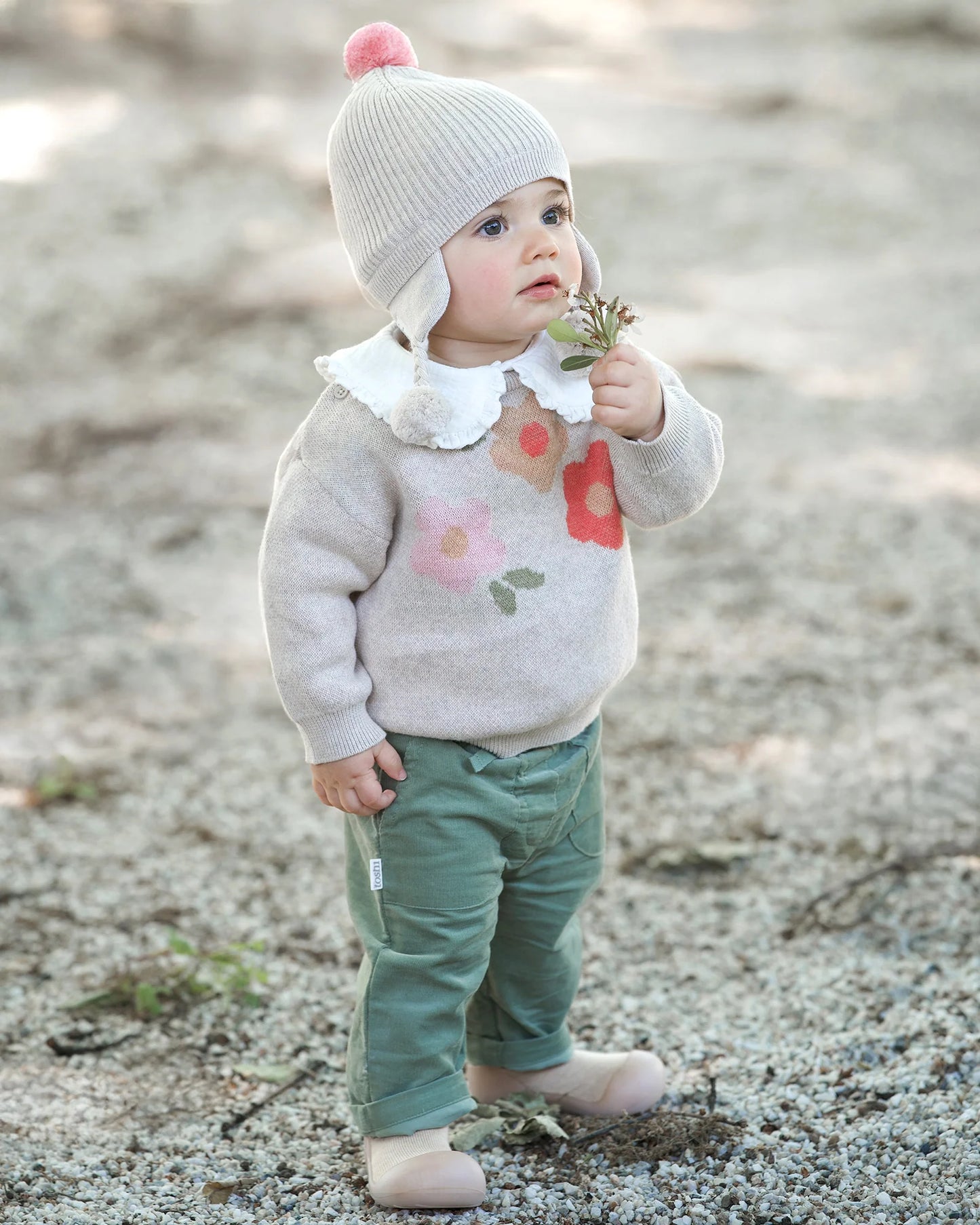 Organic Knit Pullover - Rosie Posie