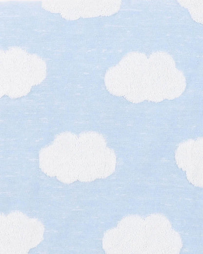 Blue Cloud Organic Jacquard Bunny Rug