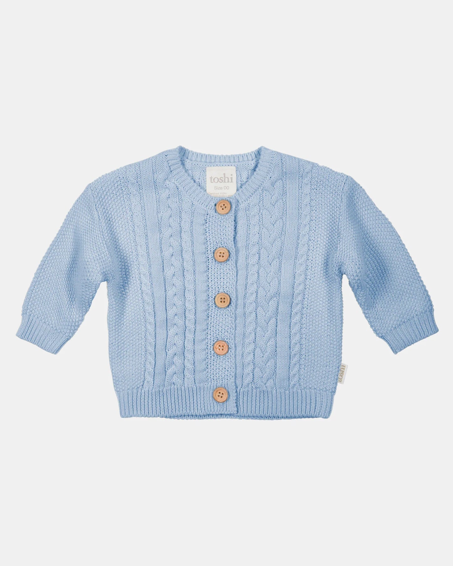 Organic Cardigan - Yummy - Blue Bell