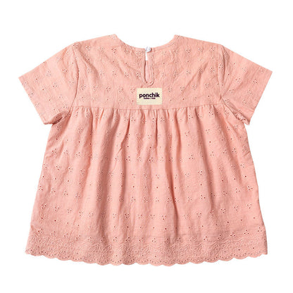 Broderie Top - Baby Pink