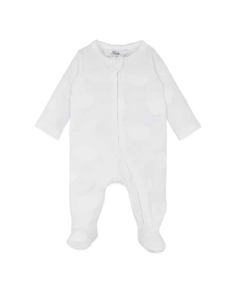 Cloud Organic Jacquard Onesie - Cloud