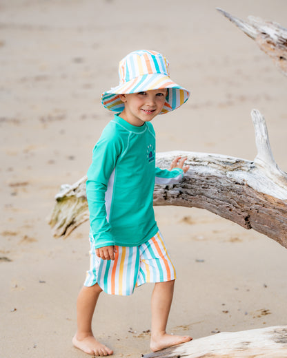 Luca Teal Rash Top
