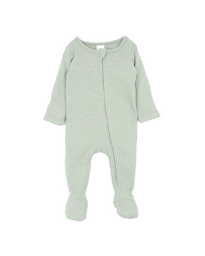 Sage Organic Pointelle LS Zipsuit