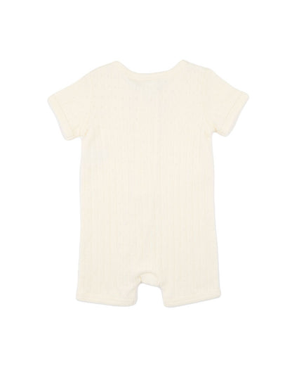 Milk Organic Pointelle SS Zipsuit
