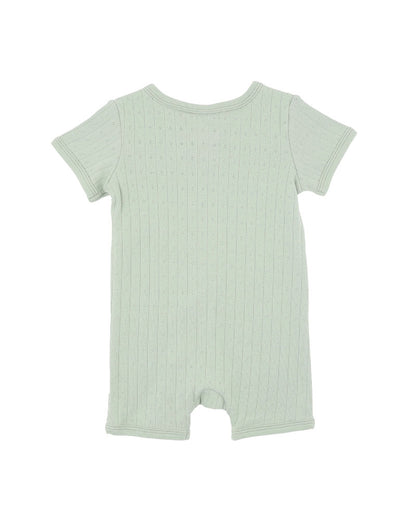 Sage Organic Pointelle SS Zipsuit