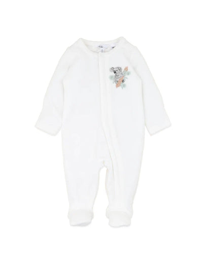 Charlie Koala Velour Zip Onesie