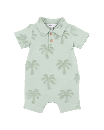 Ivan Tropical Trees Polo Romper